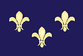 The French banner with three Fleur de Lis